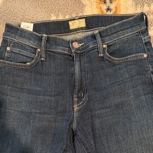 MOTHER High Rise Dark Blue Jeans